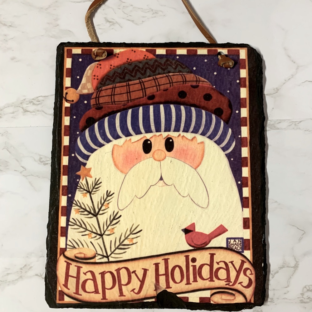 Happy Holidays Slate Sign